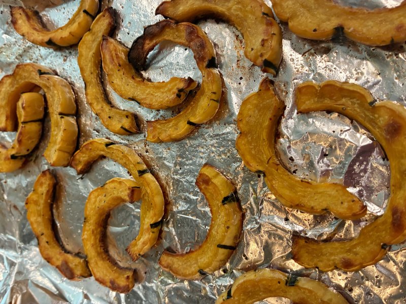 Delicata squash is delicious when simply sliced and roasted with olive oil, salt and pepper, but other herbs and toppings can be added for different flavor notes. SUBMITTED PHOTO